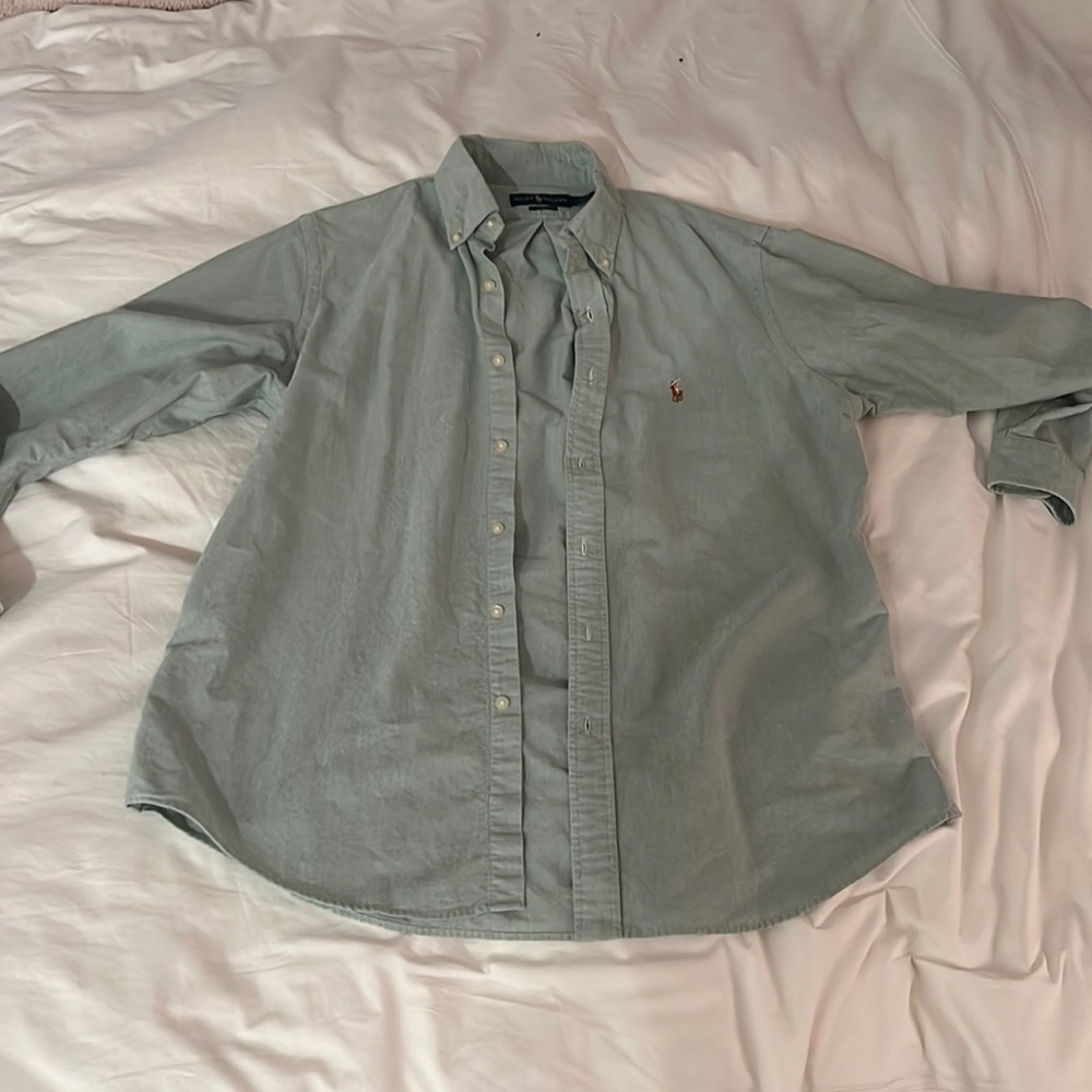 Polo Ralph Lauren Button Down Long Sleeve Shirt. Size L. Green